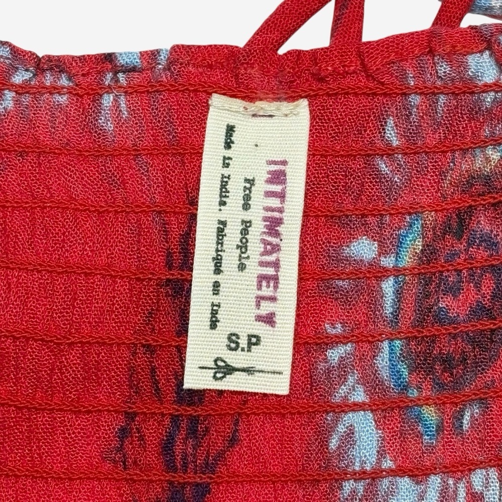 Free People Intimately Red Garden Party Floral Tiered Maxi Dress - Picture 13 of 15